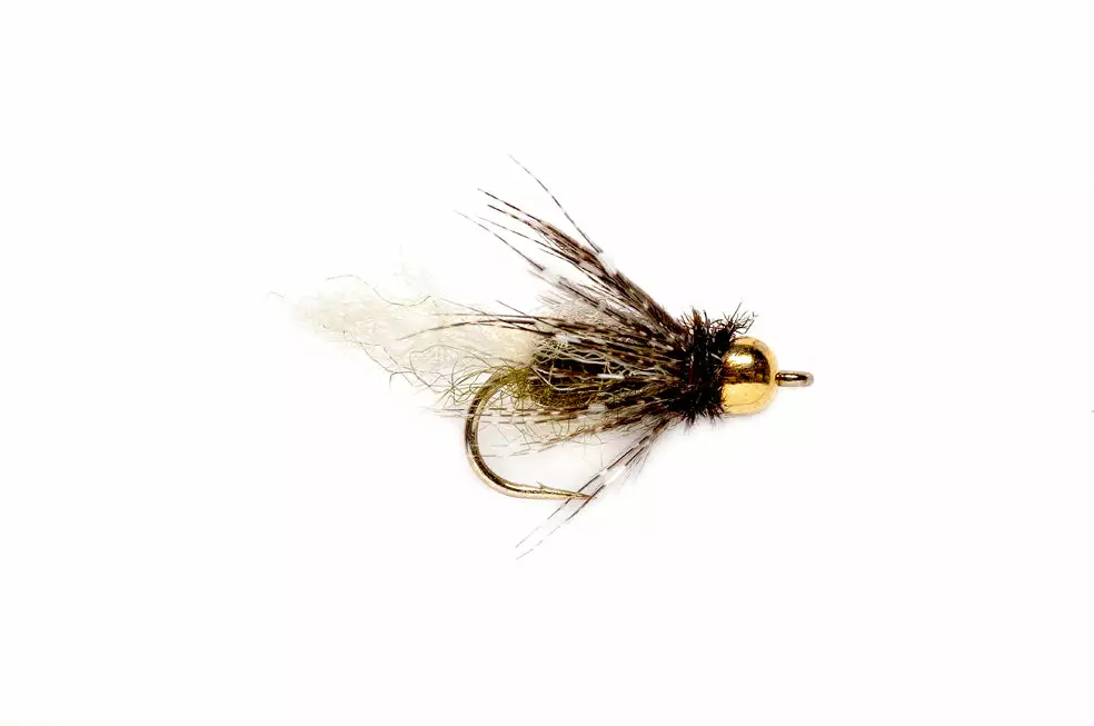 Fulling Mill Emerger Sparkle Caddis Olive Beadhead