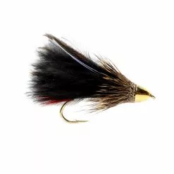 Fulling Mill Conehead Marabou Muddler Black Flies