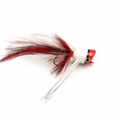 Fulling Mill Bass Popper Red & White Flies