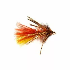 Fulling Mill Rubber Leg Bugger Brown & Yellow Tungsten Beadhead Flies