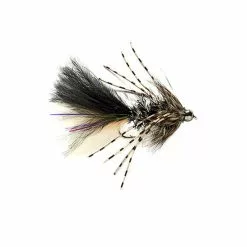 Fulling Mill Flies Rubber Legged Bugger Black Tungsten Beadhead