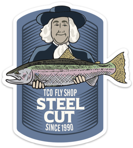 TCO Fly Shop's Steel Cut Sticker Fly Fishing Stickers