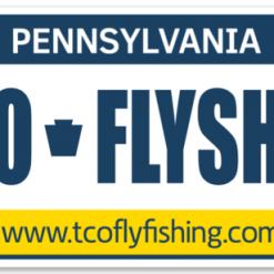 TCO Fly Shop Fly Fishing Stickers TCO Sticker - PA License Plate