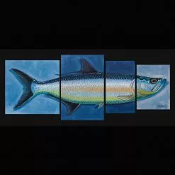 Gifts DeYoung Print - 4 Panel Tarpon - Shades Of Grey