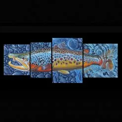 Gifts DeYoung Print - 4 Panel - Shades Of Brown