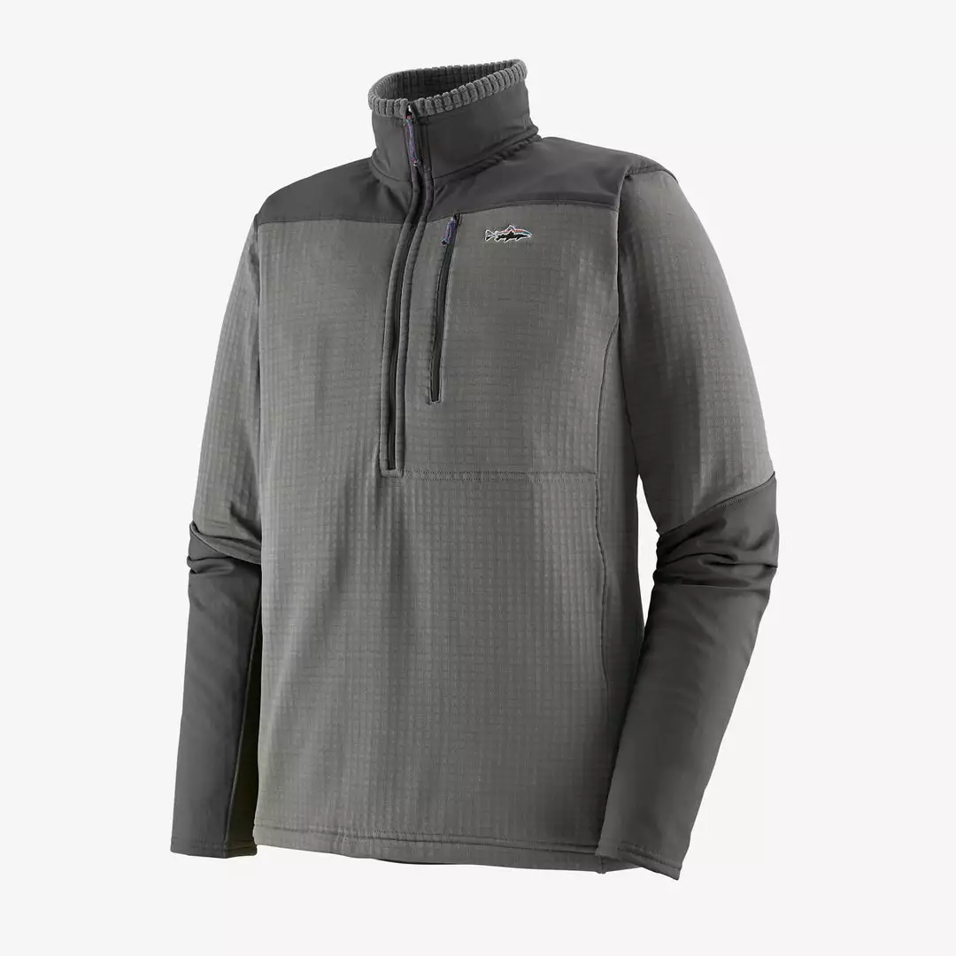 Patagonia Mens L/S R1 Fitz Roy 1/4 Zip Shirts