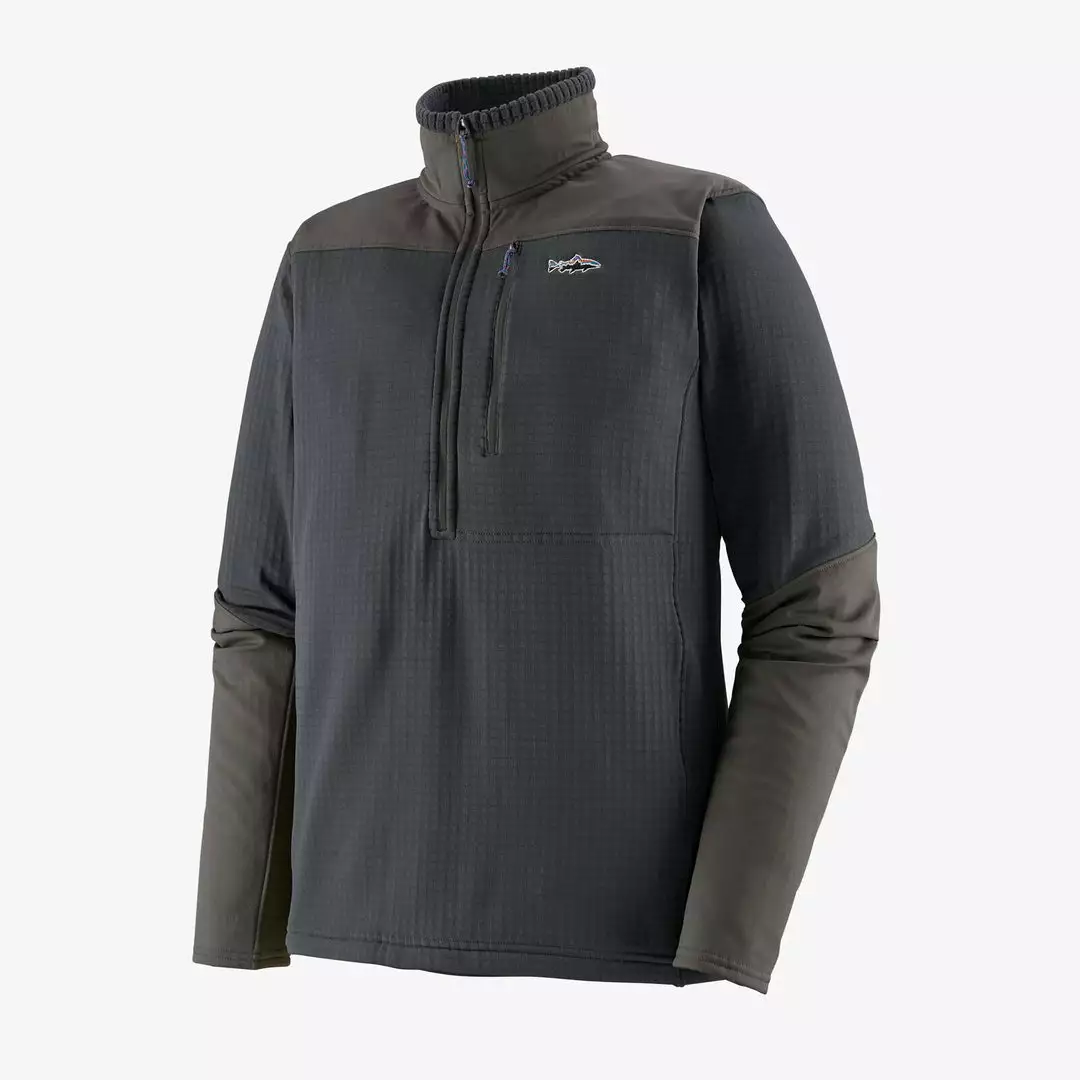 Patagonia Mens L/S R1 Fitz Roy 1/4 Zip Shirts