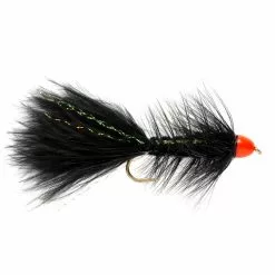Fulling Mill Hot Cone Woolly Bugger Black & Orange Flies