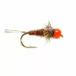 Fulling Mill Hot Head Euro Pheasant Tail Orange Flies