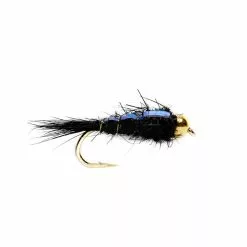Fulling Mill Flies Hare's Ear Flashback Nymph Black Beadhead