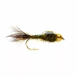 Fulling Mill Hare's Ear Flashback Nymph Olive Beadhead