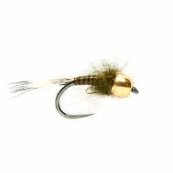 Fulling Mill Skinny Quill Nymph Olive Tungsten Beadhead Barbless Flies