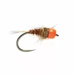 Fulling Mill Orange Head Mary Tungsten Beadhead Barbless
