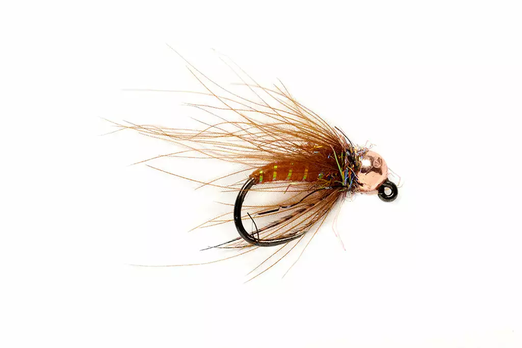 Fulling Mill Callie's Jiggable Caddis Brown Barbless