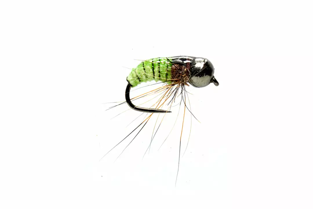 Fulling Mill Flies Croston's Car Wash Caddis Green Barbless
