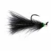 Fulling Mill Flies CDC Jig Streamer Minnow Black Barbless