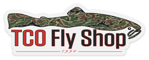 TCO Fly Shop Fly Fishing Stickers TCO Sticker - Camo Trout