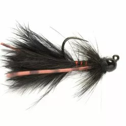 Fulling Mill Tungsten Jig Bugger Black Barbless Flies