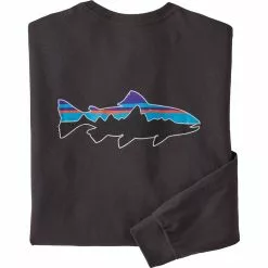 Shirts Patagonia Mens Long Sleeve Fitz Roy Trout Responsibili Tee