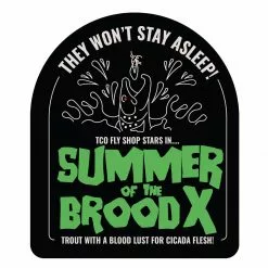 TCO Fly Shop Summer Of The Brood X Sticker Fly Fishing Stickers