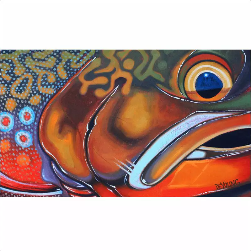 DeYoung Print - Abstract Brookie Orange