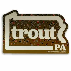 TCO Fly Shop PA Brown Trout Sticker Fly Fishing Stickers