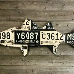 Cody Richardson Art - Rhode Island Striped Bass License Plate Art Gifts