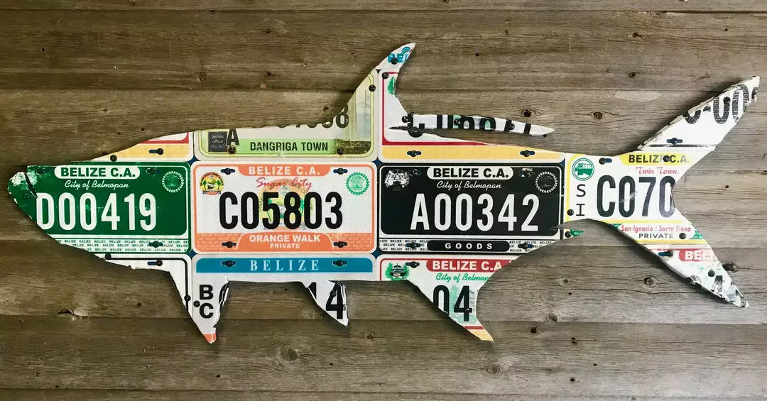 Gifts Cody Richardson Art - Belize Grand Slam License Plate Art Bundle (Permit/Tarpon/Bonefish)