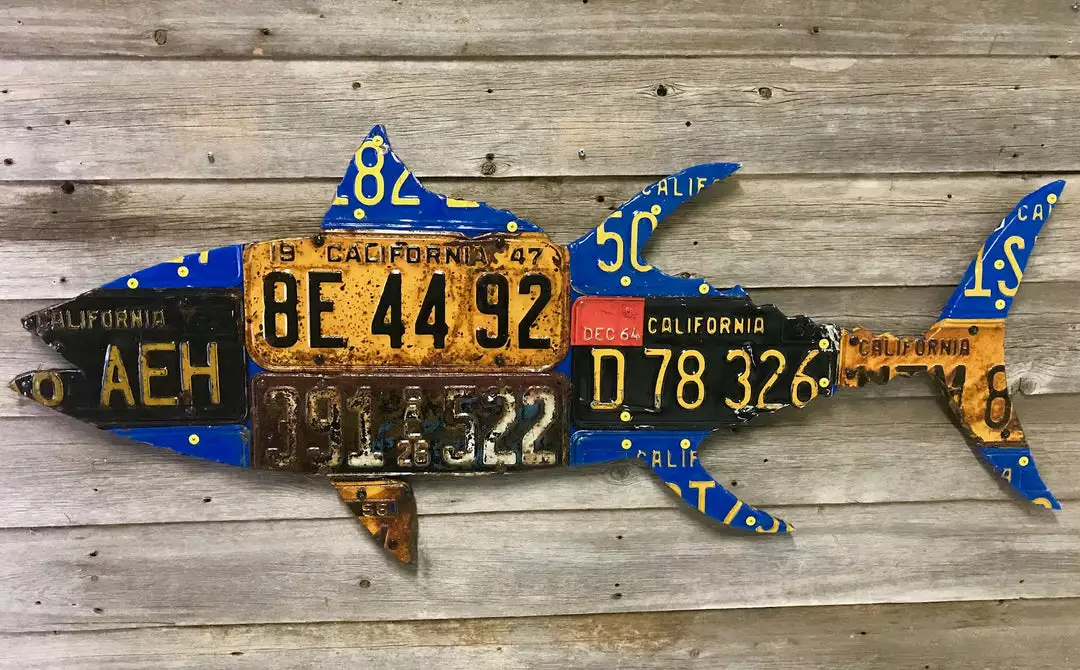 Cody Richardson Art - California Tuna License Plate Art Gifts