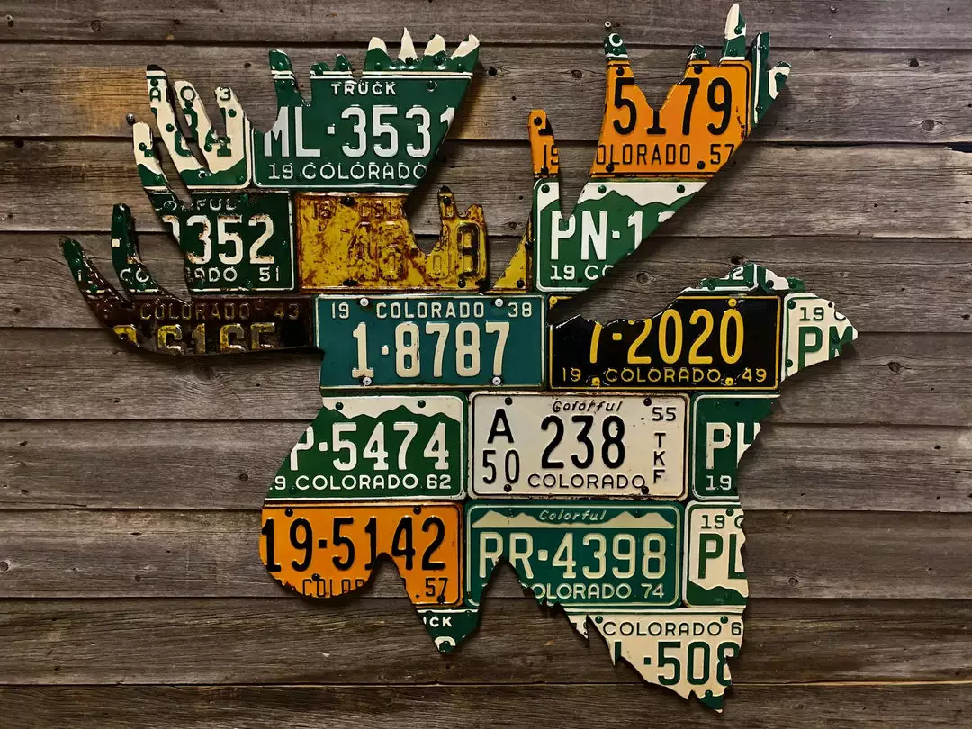 Cody Richardson Art - Colorado Moose License Plate Art Gifts
