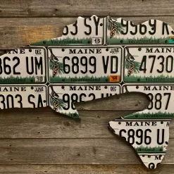 Gifts Cody Richardson Art - Maine Largemouth Bass License Plate Art