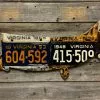 Gifts Cody Richardson Art - Antique Virginia Pike/Muskie License Plate Art