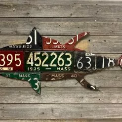 Gifts Cody Richardson Art - Massachusetts Tuna Antique License Plate Art