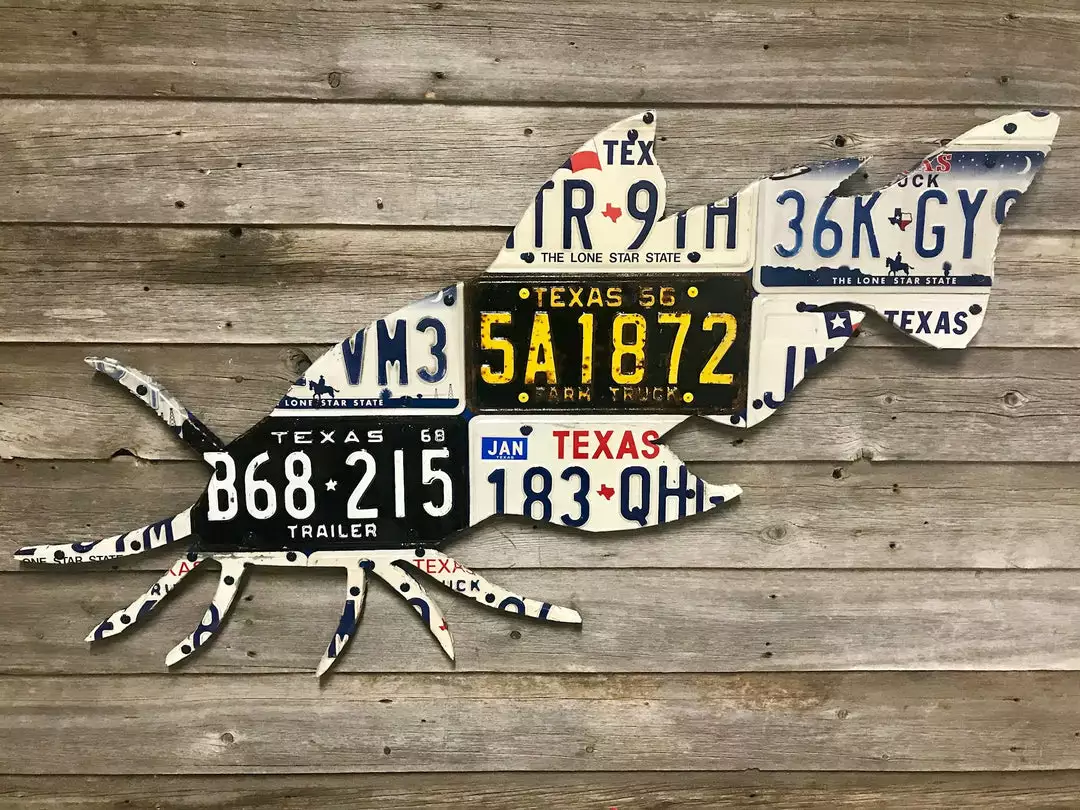 Gifts Cody Richardson Art - Texas Catfish License Plate Art