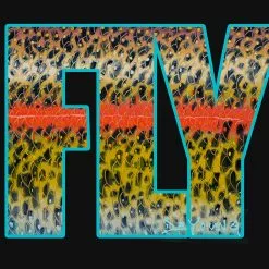 Fly Fishing Stickers DeYoung Decal-Rainbow FLY