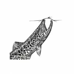 Fly Fishing Stickers DeYoung Decal-Rising Brown