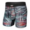 SAXX HOT SHOT BOXER BRIEF FLY - CRYSTAL PALMS- FOG BLUE