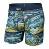 SAXX HOT SHOT BOXER BRIEF FLY - WATER CAMO- DARK INK Layering & Underwear