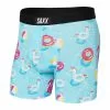 SAXX VIBE BOXER BRIEF - POOL PARTY- BLUE Layering & Underwear