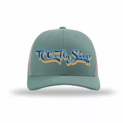 TCO Fly Shop Hat Low Pro Trucker - Retro Logo Light Teal / Lt. Gray Socks Hats Gloves
