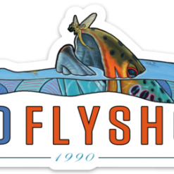 TCO Fly Shop TCO Sticker - DeYoung Collab - Brown Trout Rising