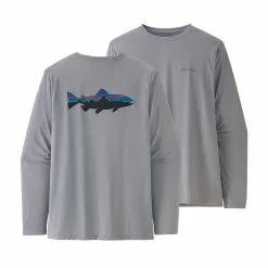 Patagonia Mens Longsleeve Cap Cool Daily Fish Graphic Shirt