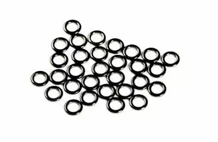 Wapsi Accessories ANGLERS IMAGE TIPPET RINGS MEDIUM BLACK NICKEL - 10 PACK