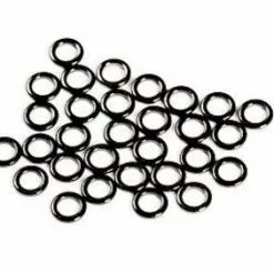 Wapsi ANGLERS IMAGE TIPPET RINGS SMALL BLACK NICKEL - 10 PACK Accessories