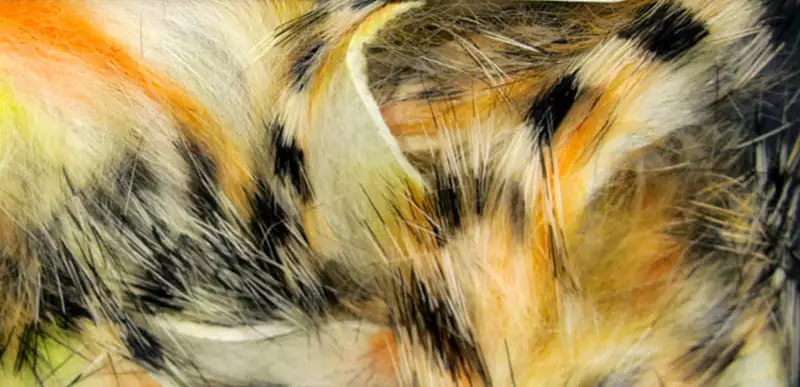 Hareline Micro Black Barred Groovy Bunny Strips