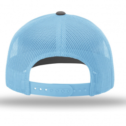 TCO Fly Shop Logo Hat Trucker - Charcoal/Columbia Blue Socks Hats Gloves