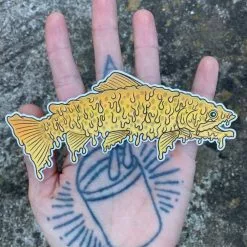 DrewLR Sticker - Buttery Brown Fly Fishing Stickers