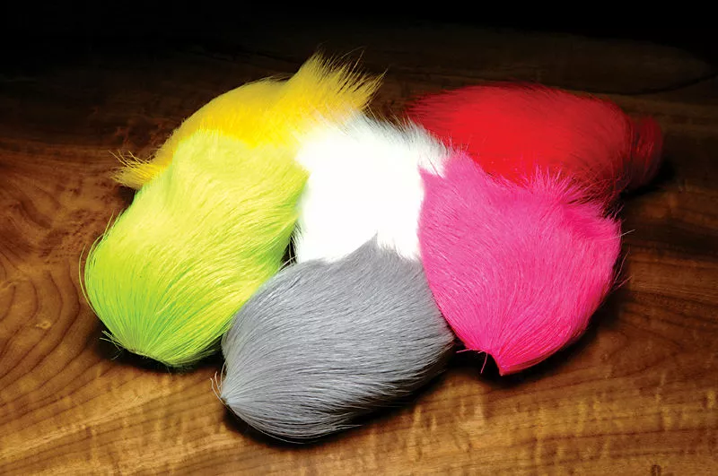 Hareline Deer Belly Hair Dyed From White Materials