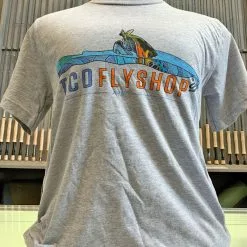 TCO Fly Shop Shirts TCO Logo T-Shirt Deyoung Brown Trout Riser