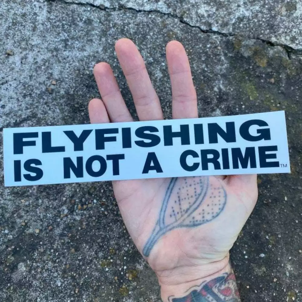 DrewLR Sticker - Fly Fishing Is NOT A Crime Fly Fishing Stickers